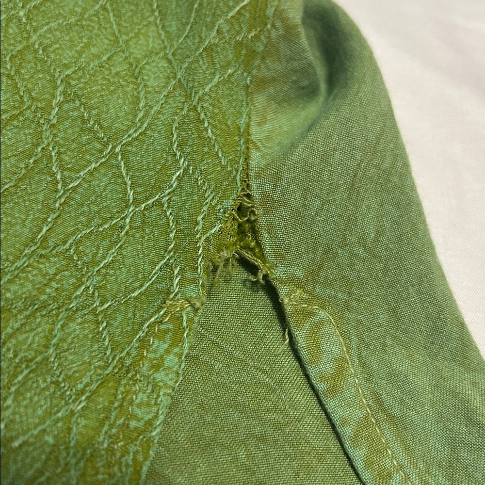 2/$13, 3/$20 Sacred Threads green blouse embroidered - Picture 8 of 8